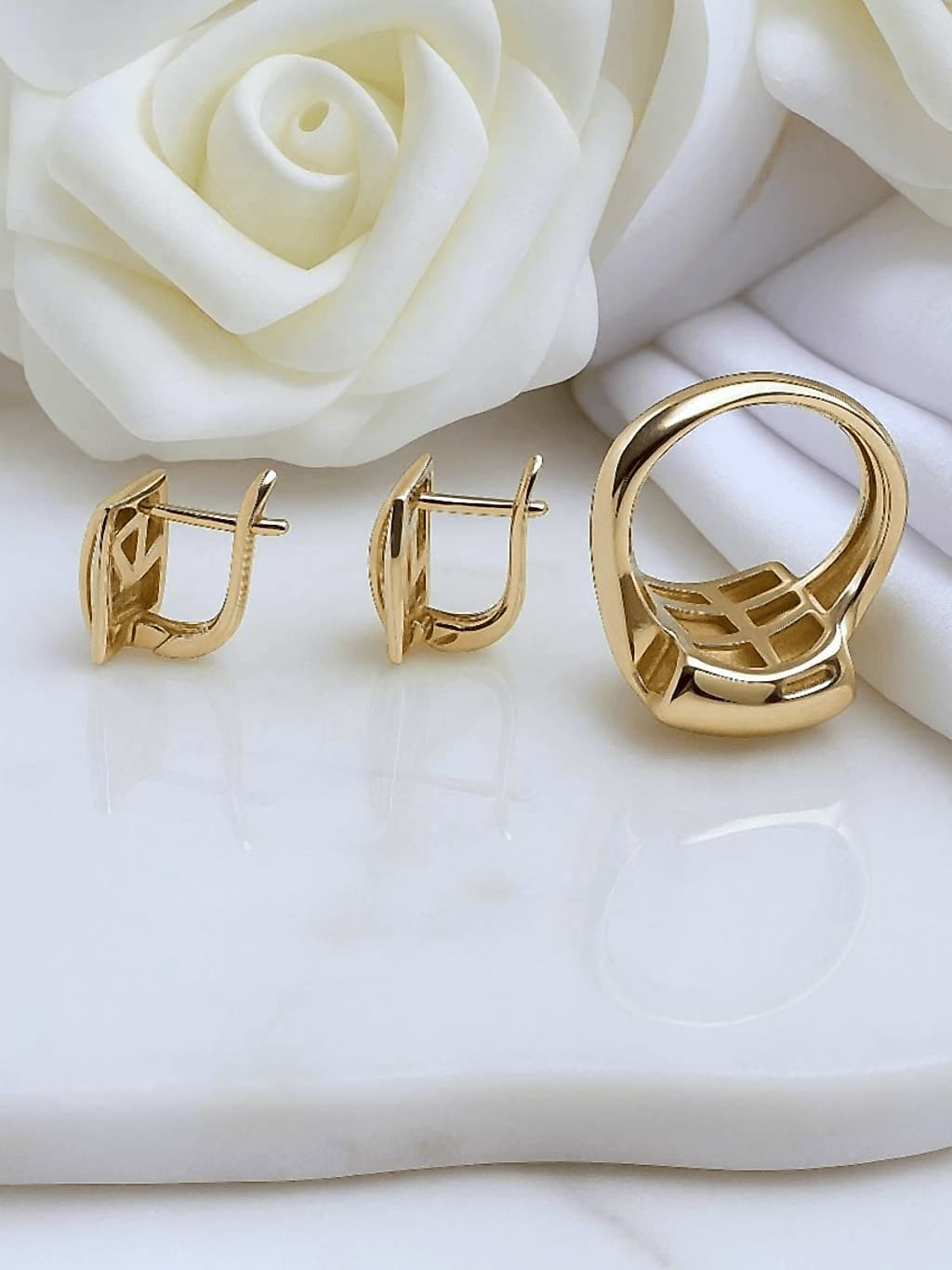 14K Gold Modern Geometric Set 3