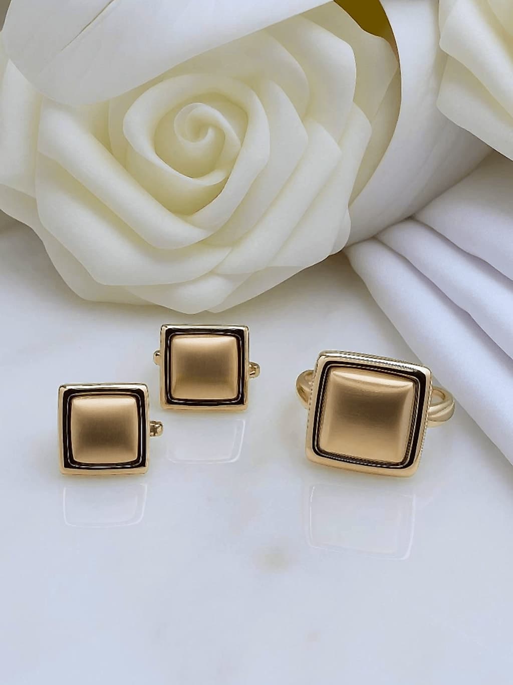14K Gold Modern Geometric Set