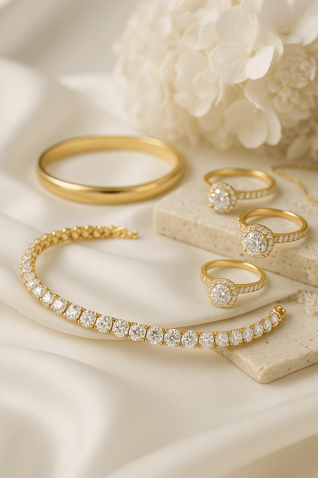Luxury fine gold jewelry collection