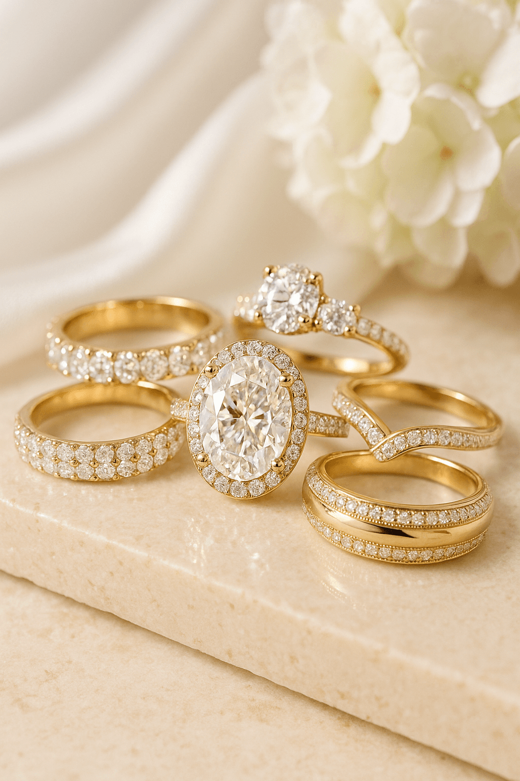 18K Solitaire Diamond Ring